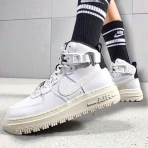 Nike Air Force 1 Womens White High Top Utility 2.0 DC3584-100 Sneakers Size 7.5